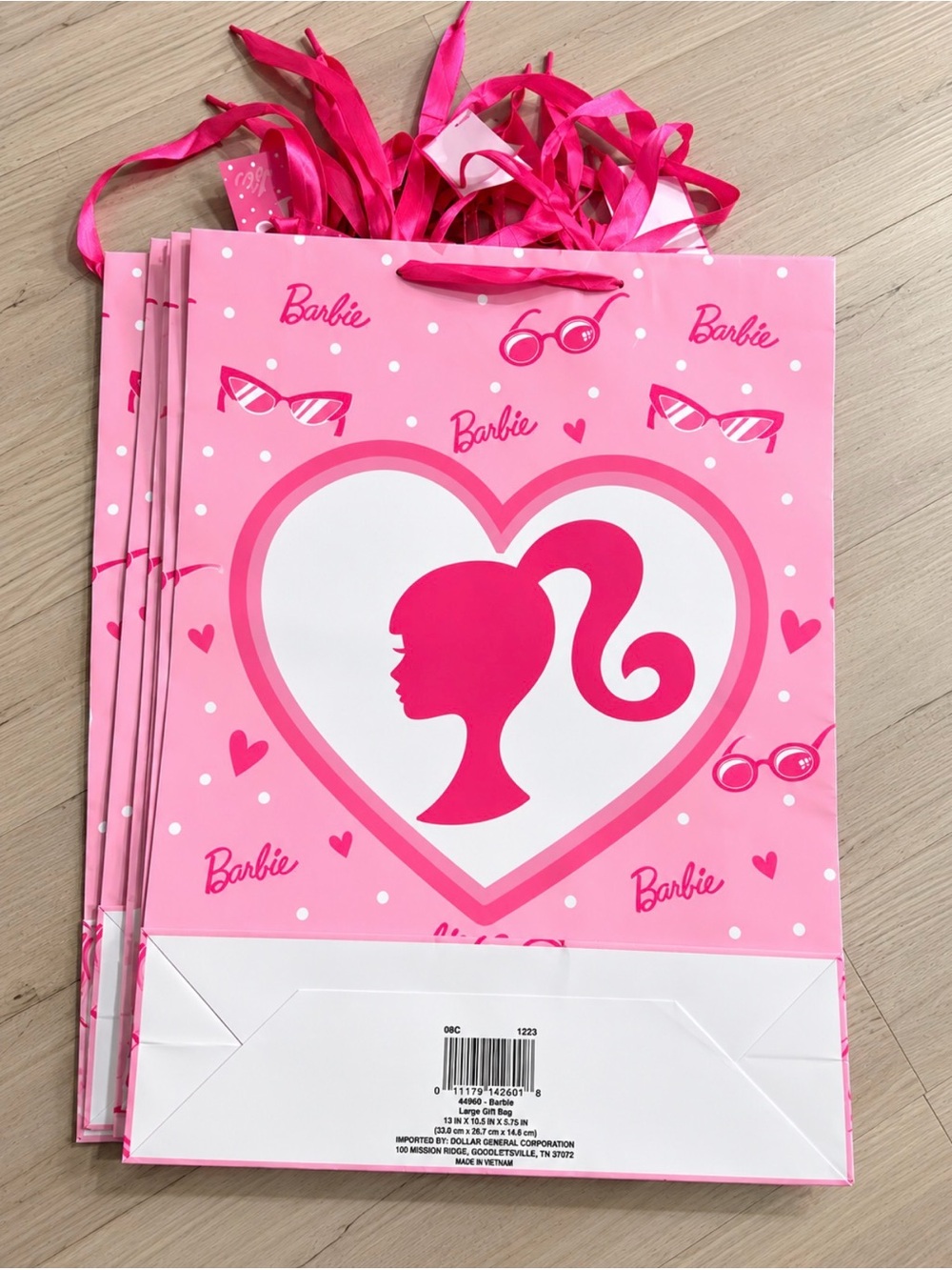Barbie Pink Heart Party Gift Bags - Pack of 7